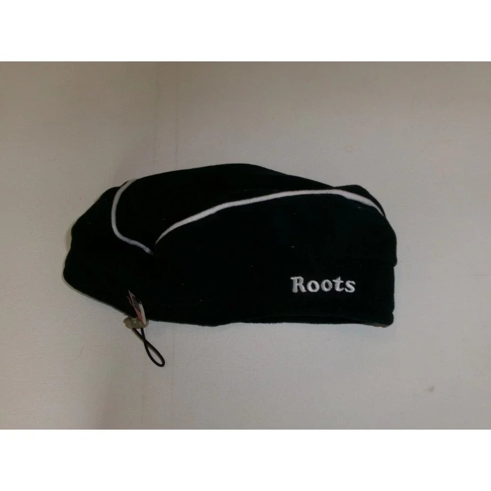 USA OLYMPIC ROOTS WINTER BEANIE KNIT TOBOGGAN 00S Y2K HAT CAP VINTAGE DEATOCK H3